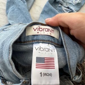 Western wide leg ripped jeans